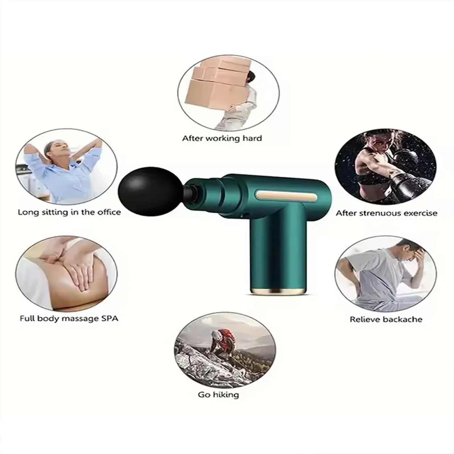 Portable Fascia Gun Deep Tissue Massage Device With Adjustable Speed