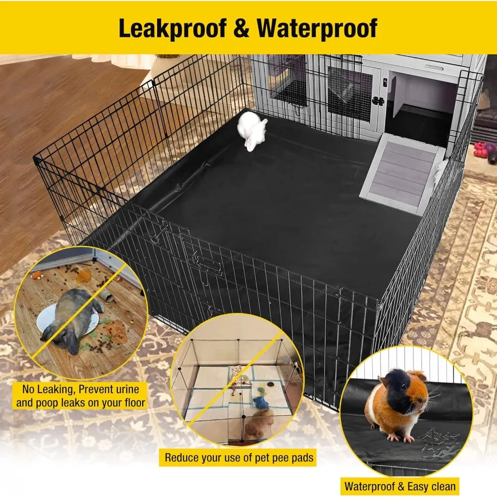 Pet Playpen Guinea Pig Cage Small Animal Rabbit Exercise Pen with Waterproof Floor Liner - Extension Playpen ONLY