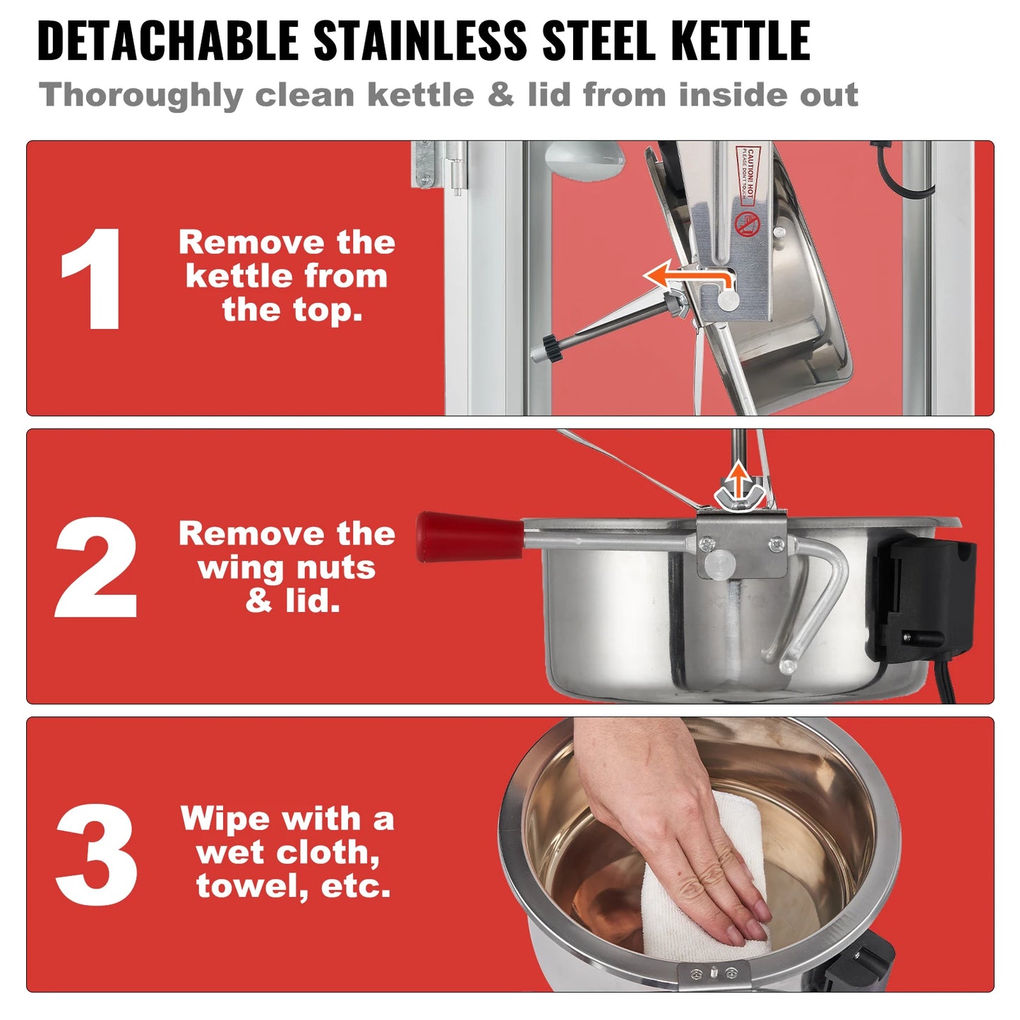 SucceBuy Automatic Electric Popcorn Maker for Commercial Use