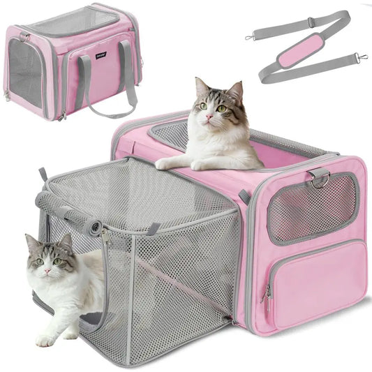 Airline Approved Soft Sided Cat Carrier With Locking Zippers