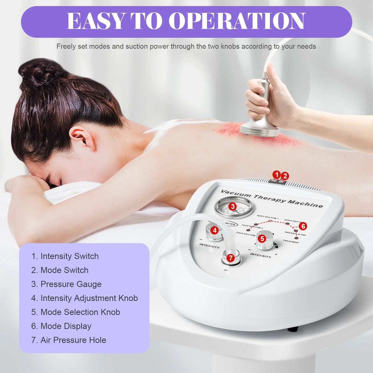 Hign-concerned Vacuum Therapy Machine with 24 Cups and 3 Pumps