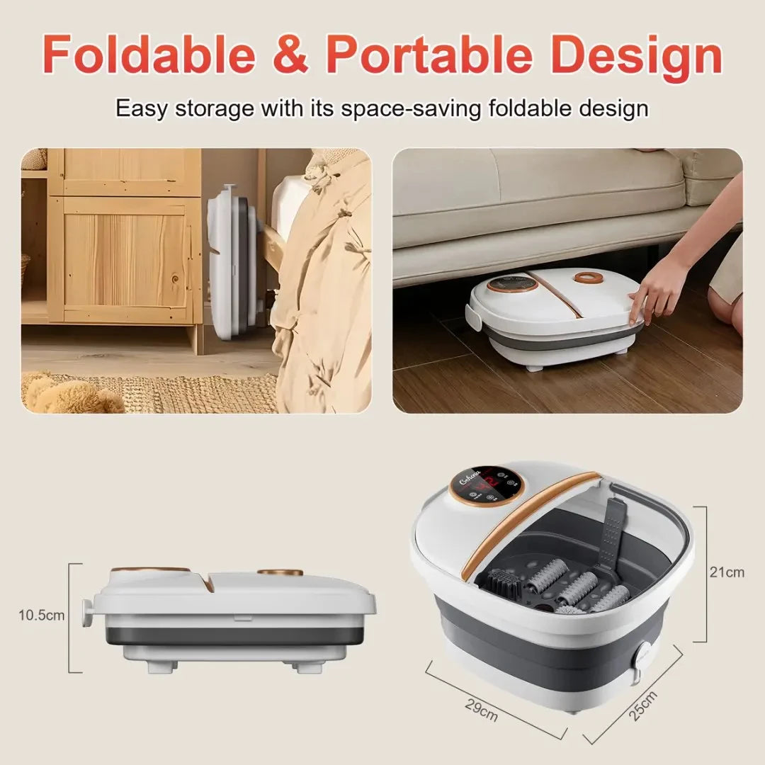 Smart Folding Foot Spa With Auto Heating And Deep Soaking
