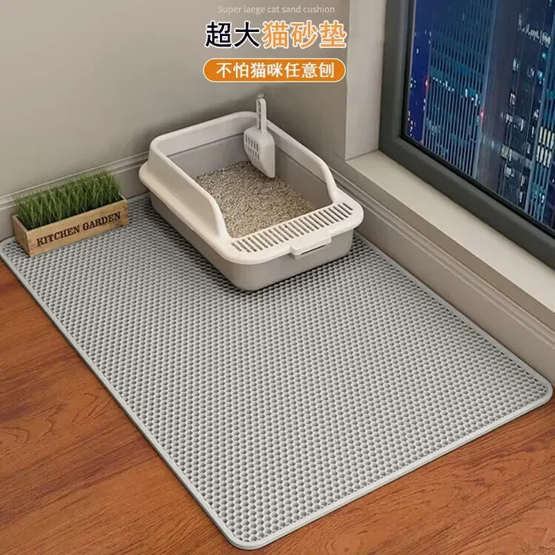Waterproof Double Layer Cat Litter Mat Nonslip Washable Pet Mat