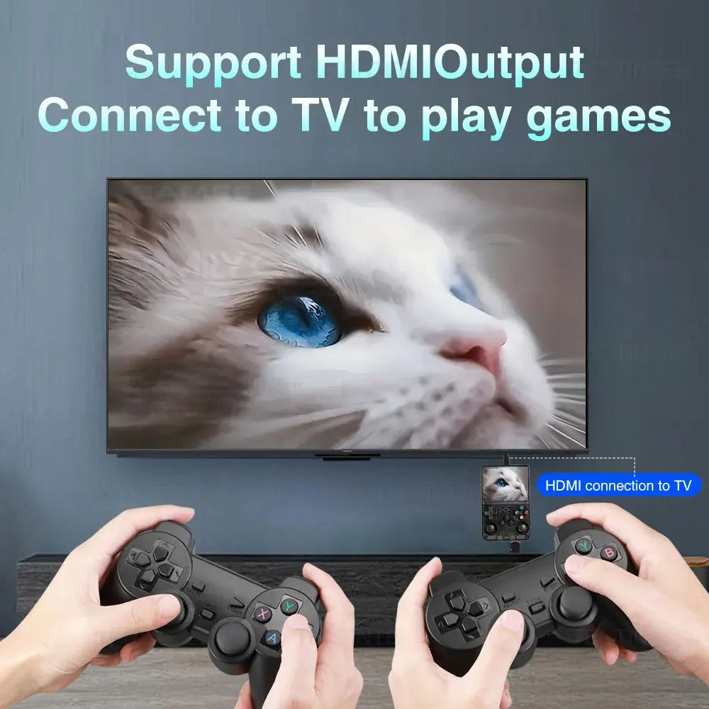 R36HD Handheld Retro Game Console, 1 Count Rechargeable Portable Pocket Game Console with 3.5-inch IPS Screen, Linux System Game