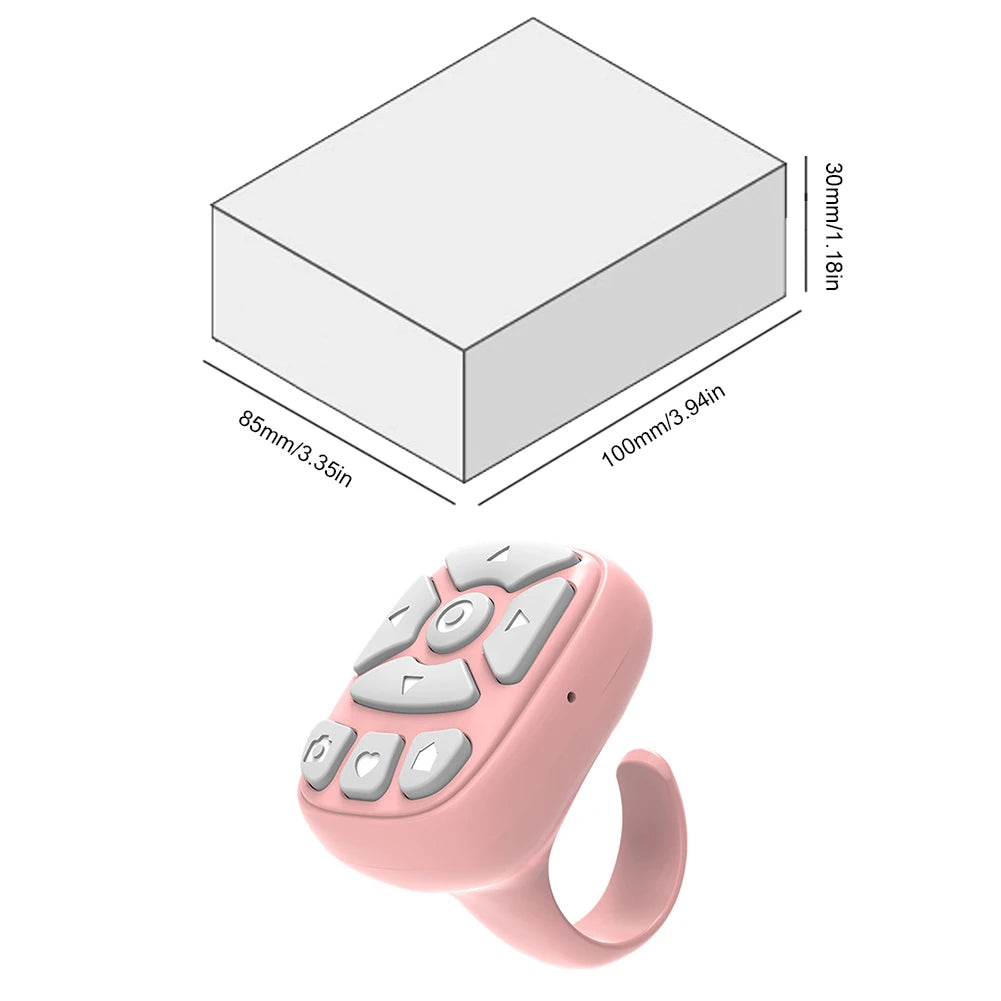 For Tiktok Fingertip Remote Scrolling Ring Wireless Bluetooth Remote Control Camera Shutter Selfie Video Controller for iPhone