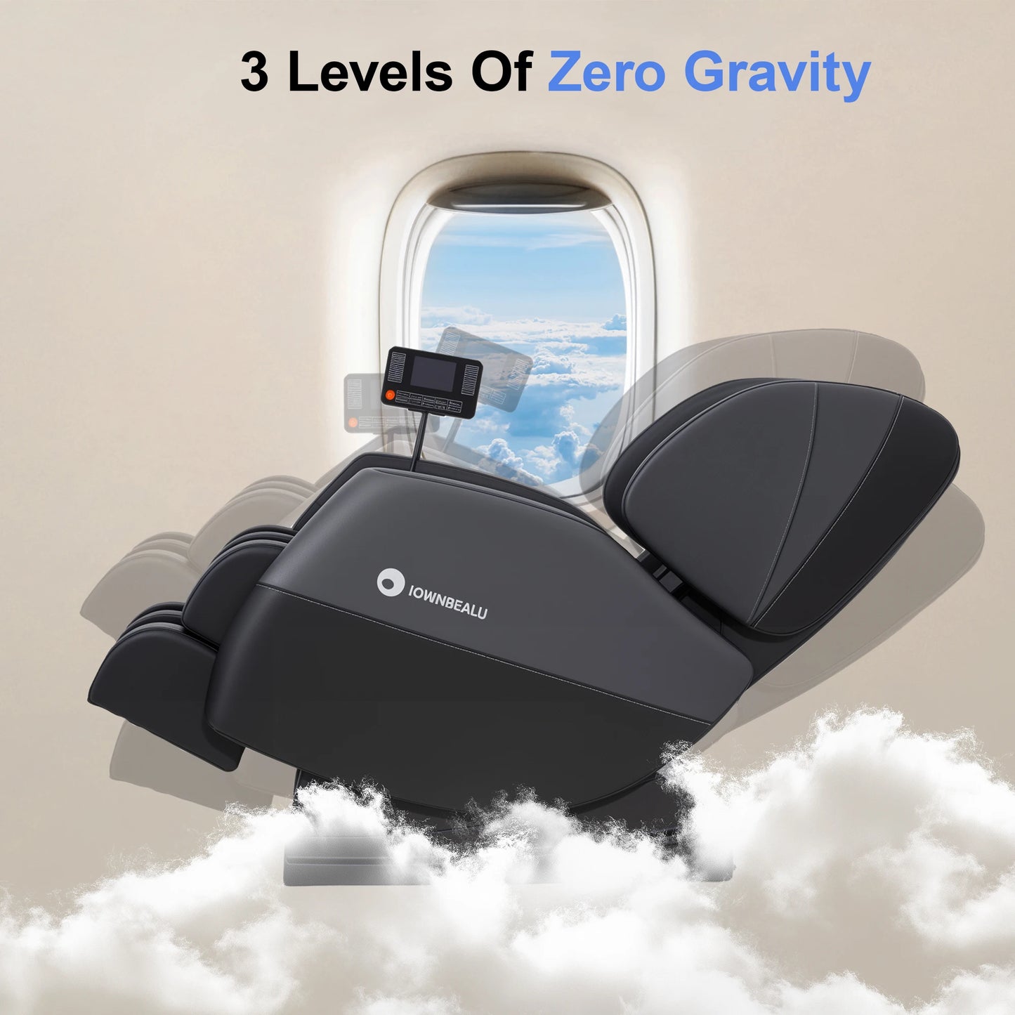 Full Body Zero Gravity Massage Chair, 10 Rollers Massage, Waist Heating, Lcd Touch Screen, 5.1-5.9 Ft, Male/Female Gift