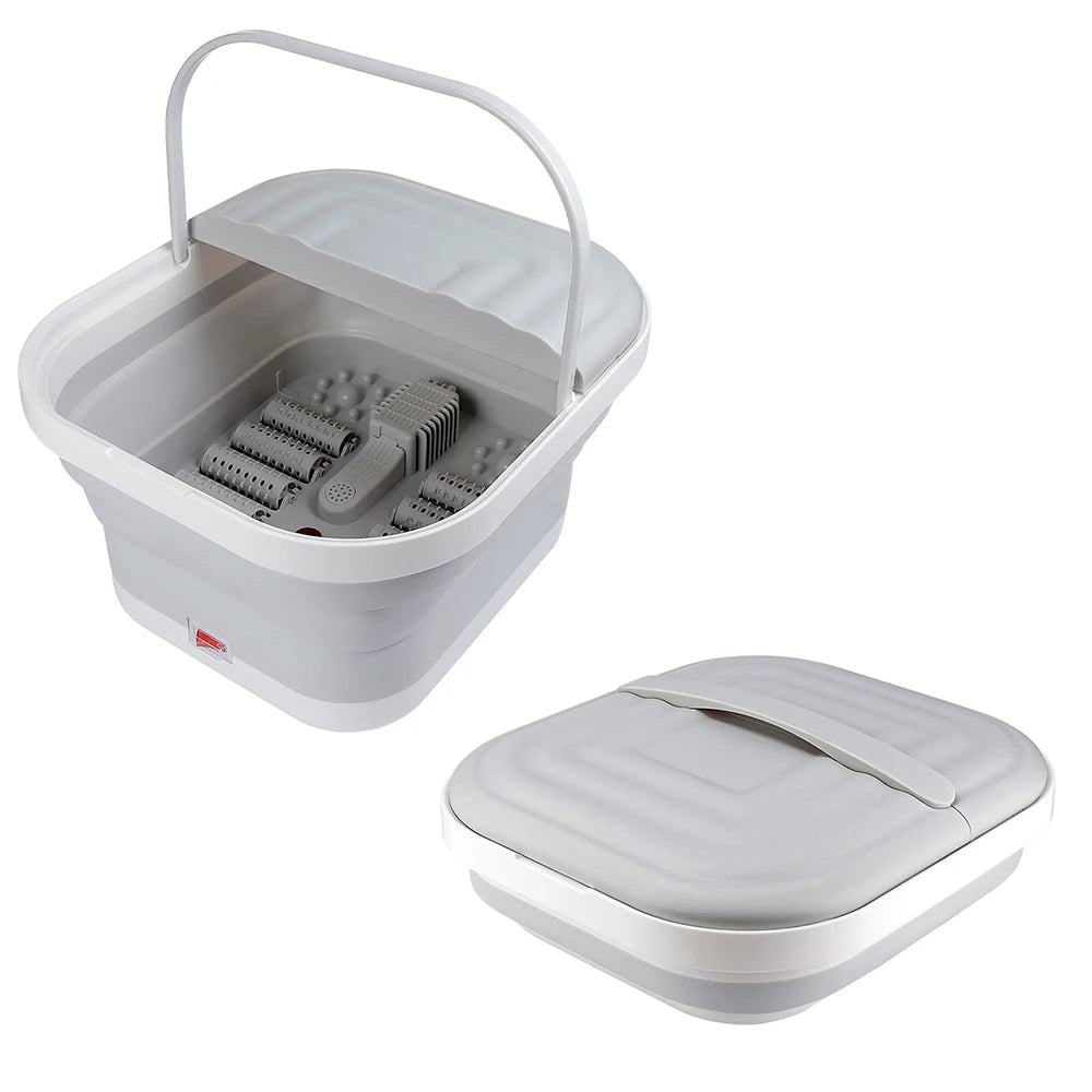 Iebilif Foldable Foot Bath Tub Portable Massage Bucket Spa