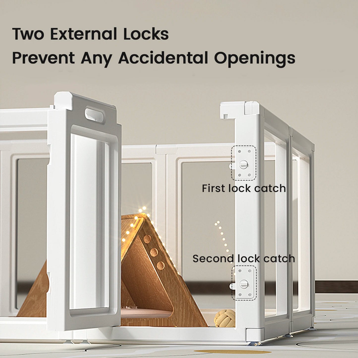 Dog Fence Pet Playpen, Clear Dog Playpen, No-Tool Dog Playpen and Kennel Playpen, Suitable for Small and Medium Dogs, Cats