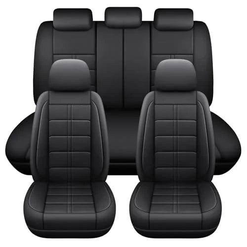 PU Leather Car Seat Cover Set Universal Fit Waterproof Breathable
