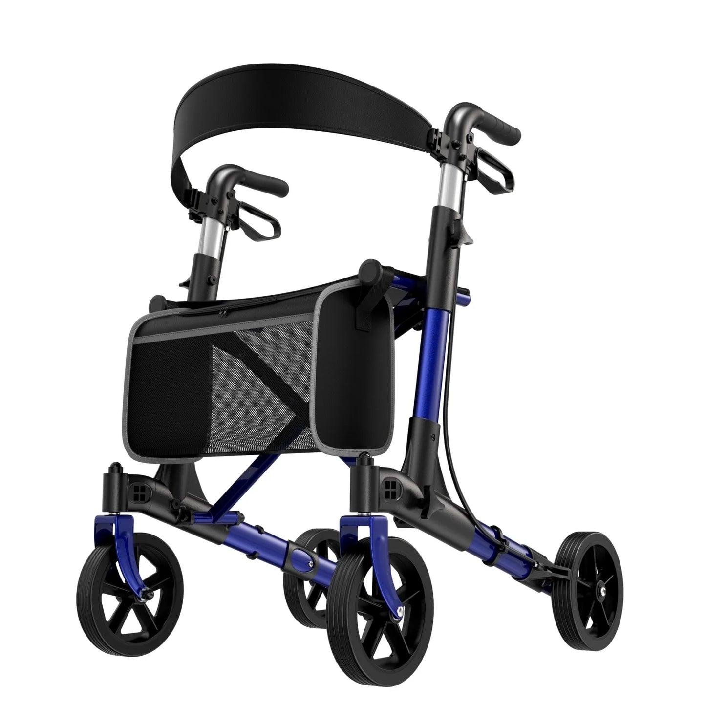 MAIDESITE Foldable Rollator Walker With Seat For Seniors All Terrain