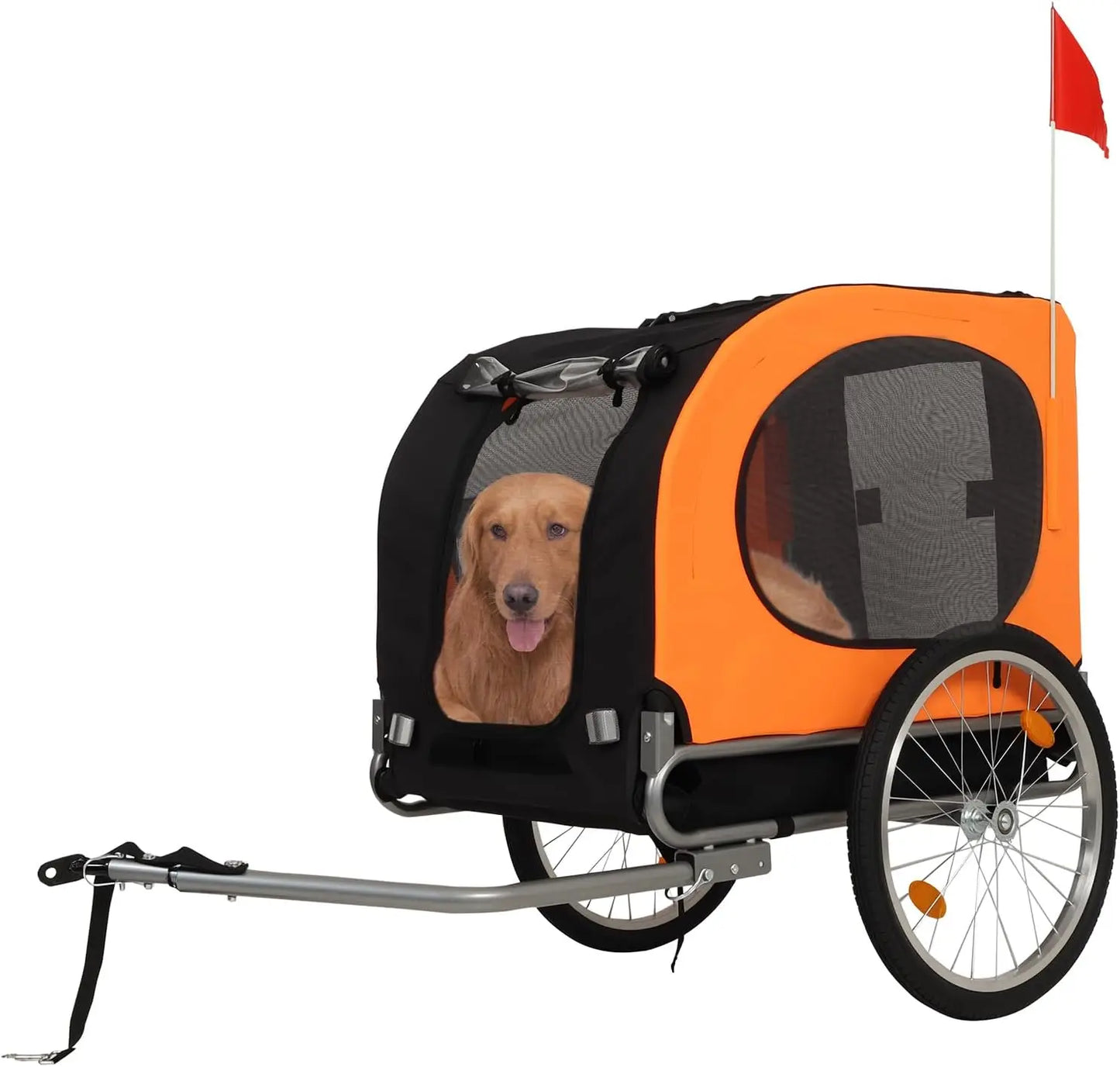 HiMISS Steel Dog Bike Trailer With Universal Coupler Water Resistant