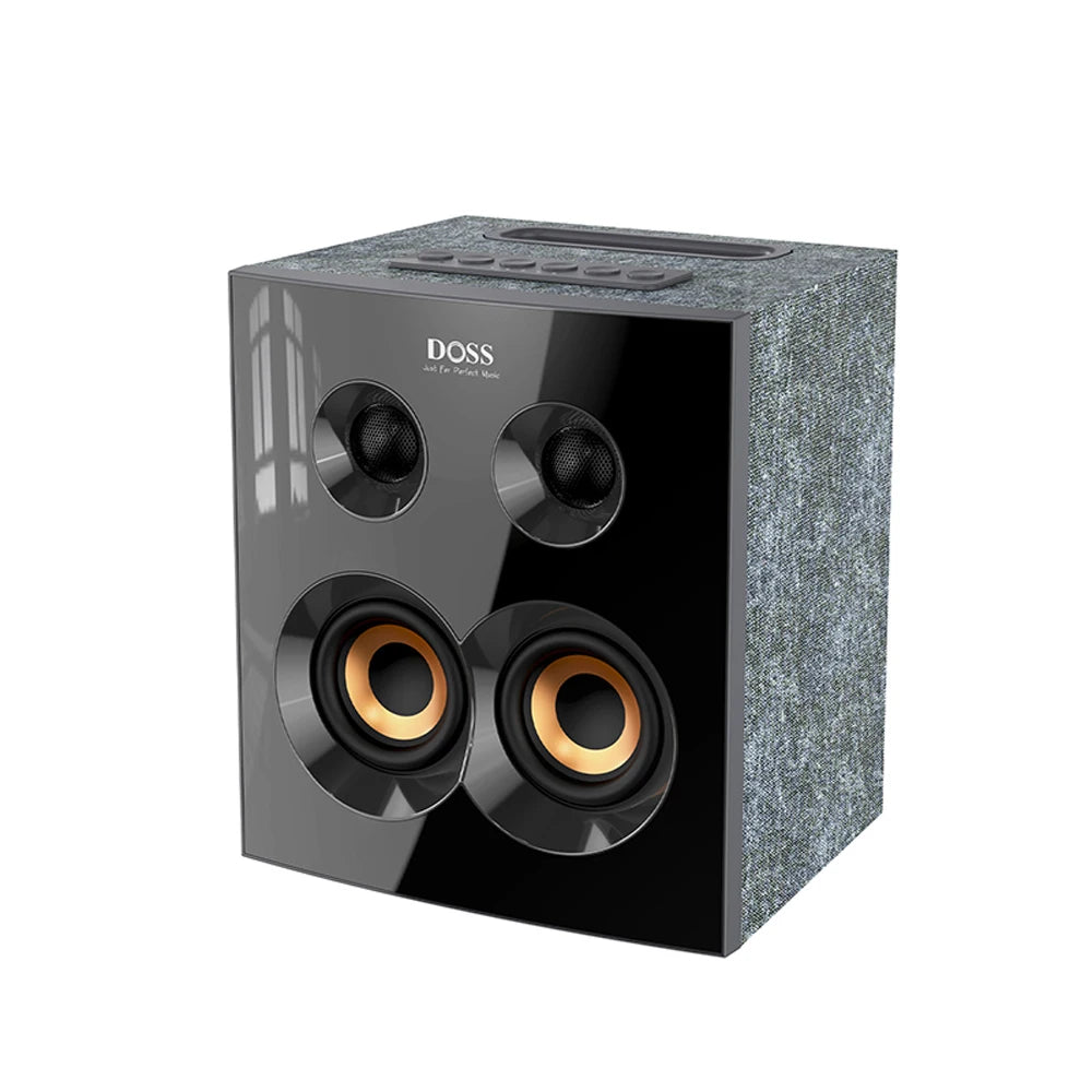 DOSS Home Bookshelf Bluetooth Speaker Powerful 90W Stereo Sound Extra Bass Subwoofer Sound Box 20H Playtime TWS Wireless Speaker