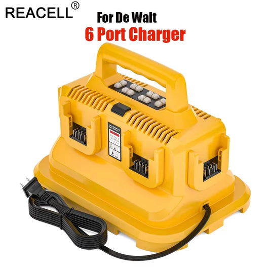 6-Ports For Dewalt Rapid Battery Charger Station,Replacement for Dewalt Flexvolt 20V/60V Battery DCB200 DCB205 DCB606 DCB609