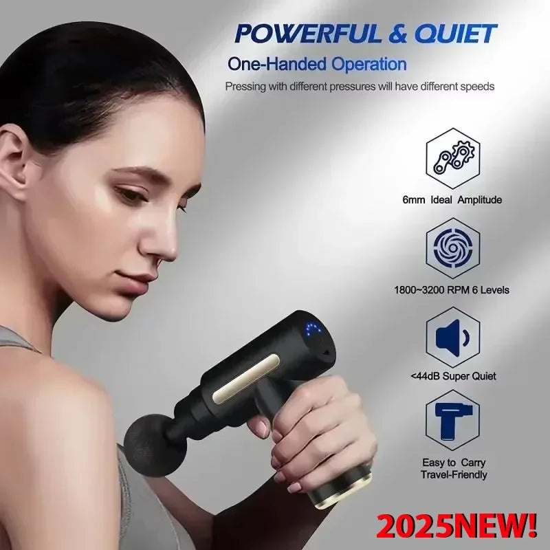 Portable Fascia Gun Deep Tissue Massage Device With Adjustable Speed