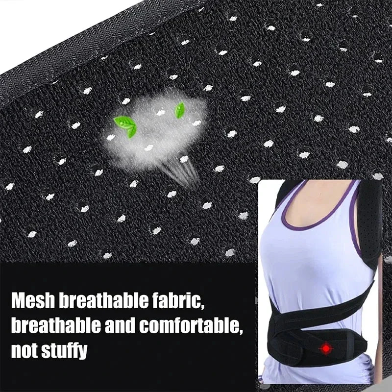 Adjustable Back Brace Posture Corrector Women Men Back Straightener Trainer for Scoliosis & Hunchback Correction, Spine Support