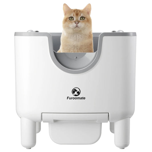 Furoomate F6 Self-Cleaning Open-Top Cat Litter Box With Odor Control