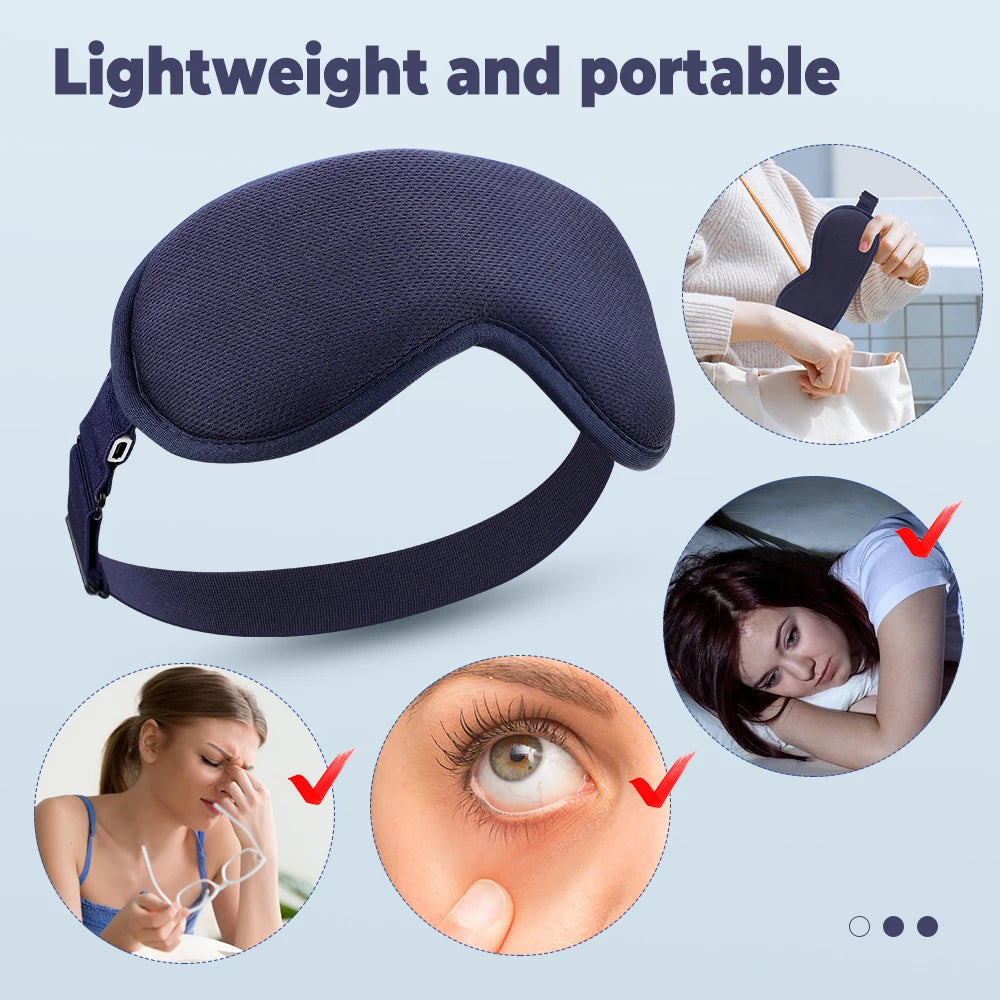 Electric Hot Compress Eye Massage Instrument with Heat Vibration Eye Mask Sleep Aid Device Relieve Eye Fatigue Eyeshade