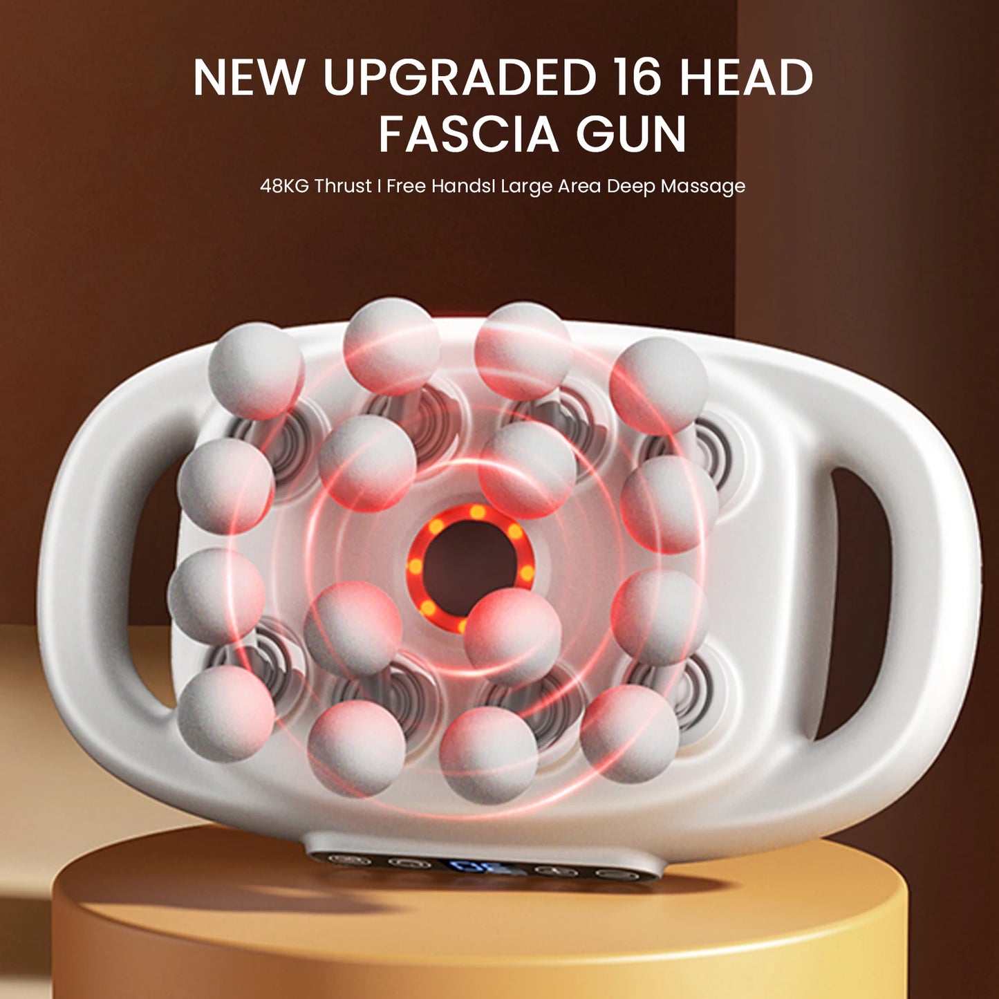 8/16 Head Deep Tissue Massage Gun with 30 Intensities Full Body Electric Muscle Massager for Back Shoulders Legs Ache Relie