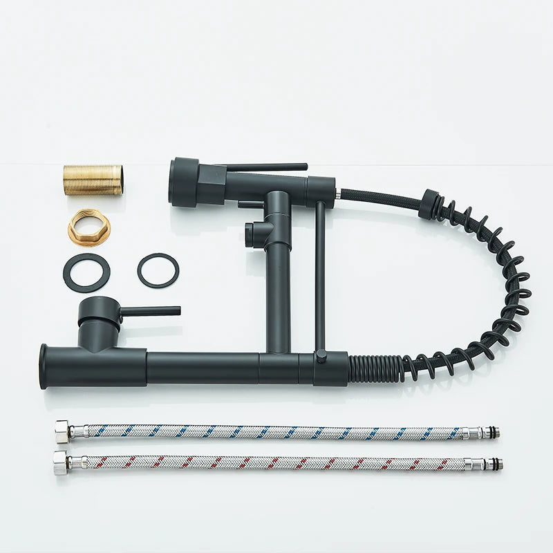 Rozin Deck Mounted Kitchen Faucet With Pull Down Spray SUS304