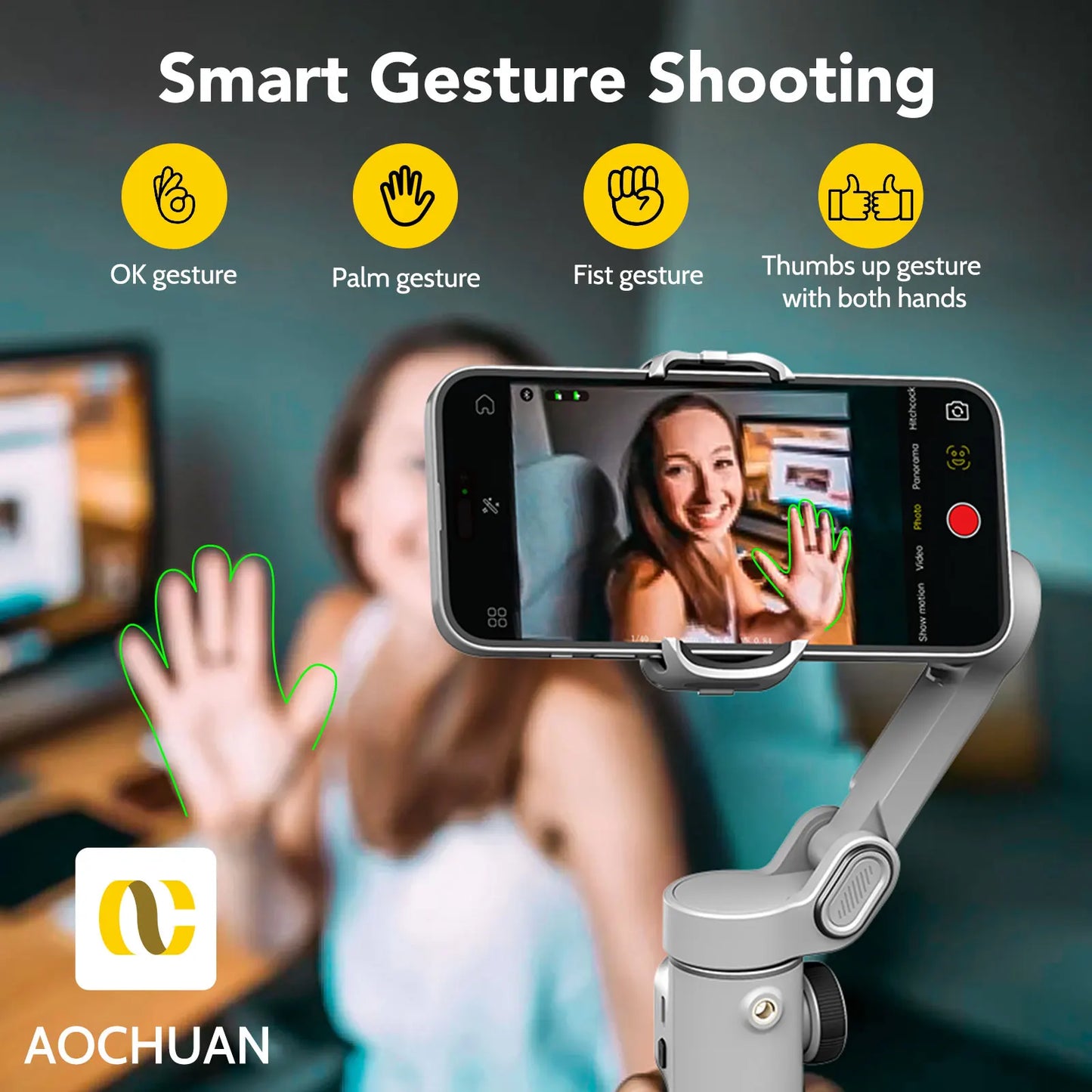 aoc AOCHUAN Smart X2 3 Axis Gimbal For iPhone Android