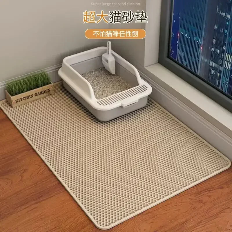 Waterproof Double Layer Cat Litter Mat Nonslip Washable Pet Mat