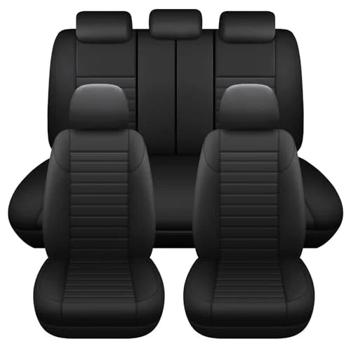 PU Leather Car Seat Cover Set Universal Fit Waterproof Breathable
