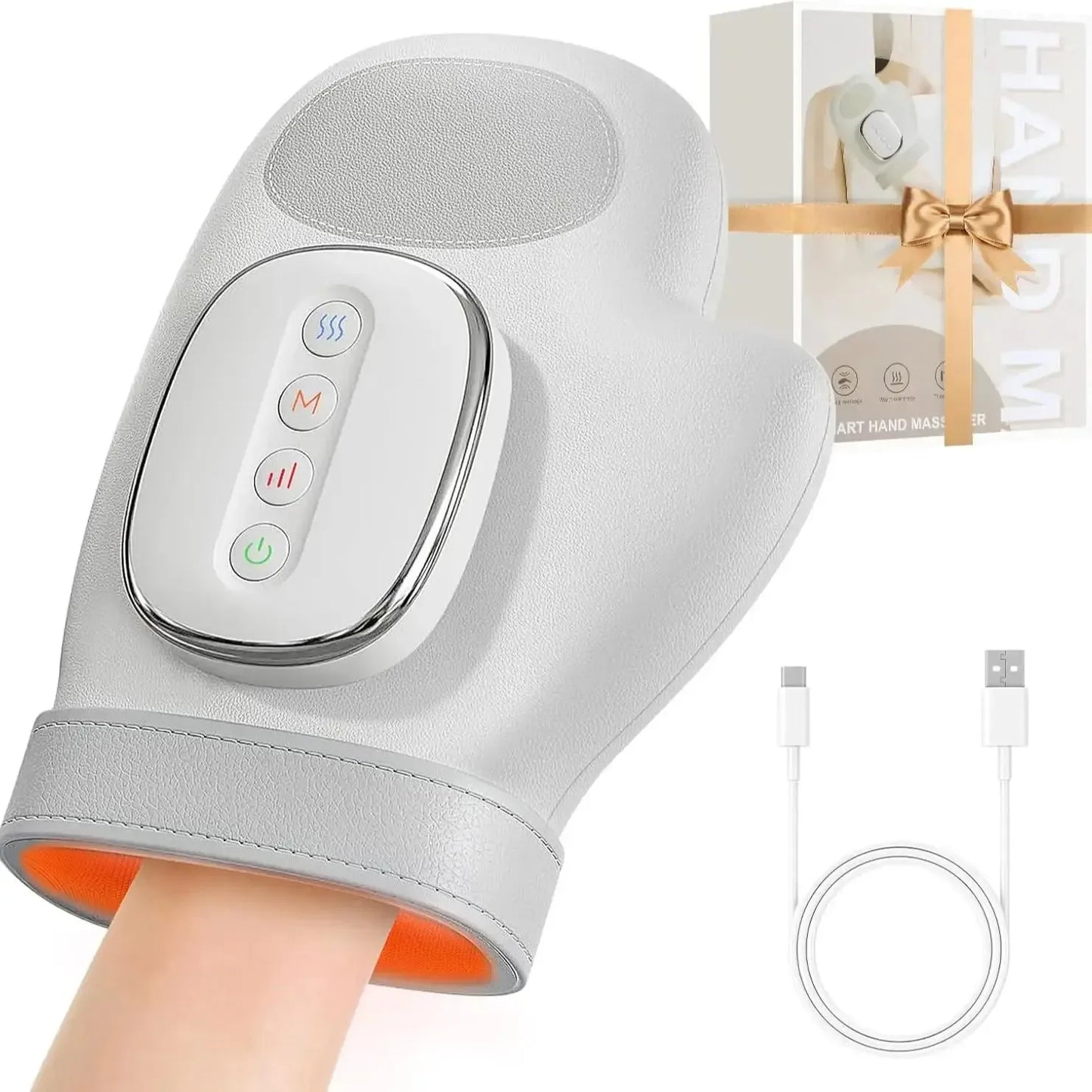 Hand Massager With Heat And Airbag Compression For Carpal Relief