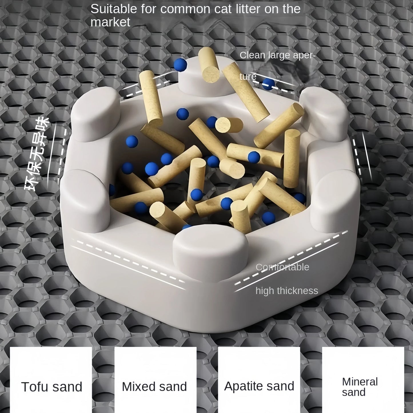 Waterproof Double Layer Cat Litter Mat Nonslip Washable Pet Mat