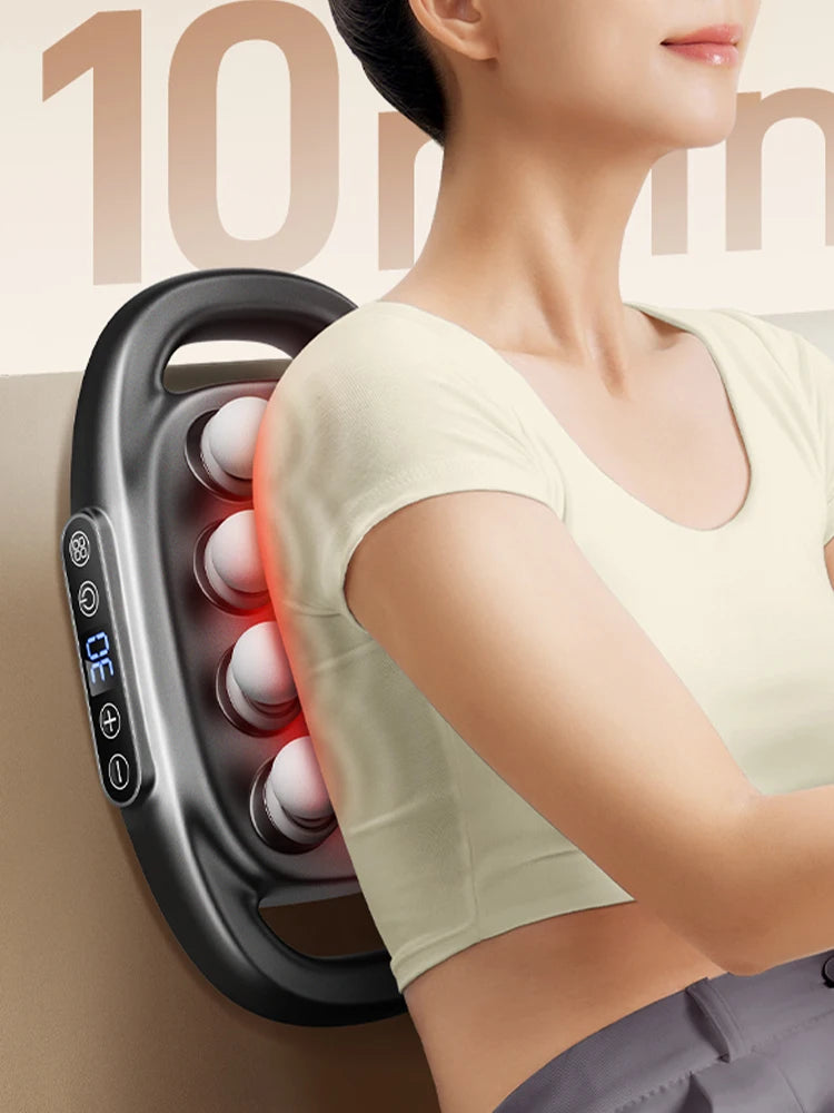 8/16 Head Deep Tissue Massage Gun with 30 Intensities Full Body Electric Muscle Massager for Back Shoulders Legs Ache Relie